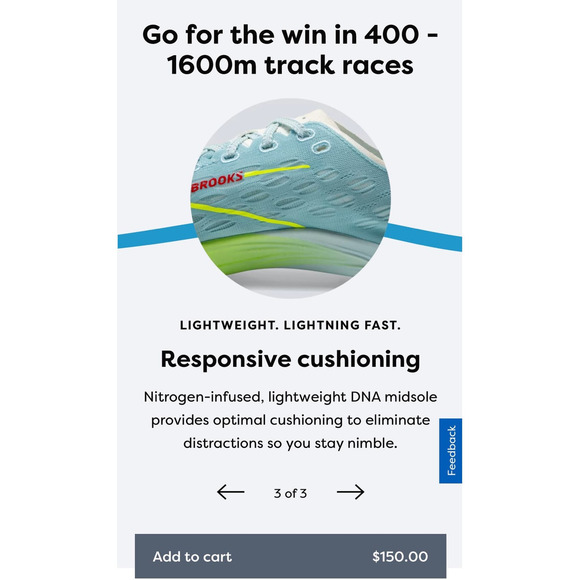 Brooks ELMN8 7 Running Track Spikes Shoe Unisex Womens 13.5 NEW - Picture 11 of 11